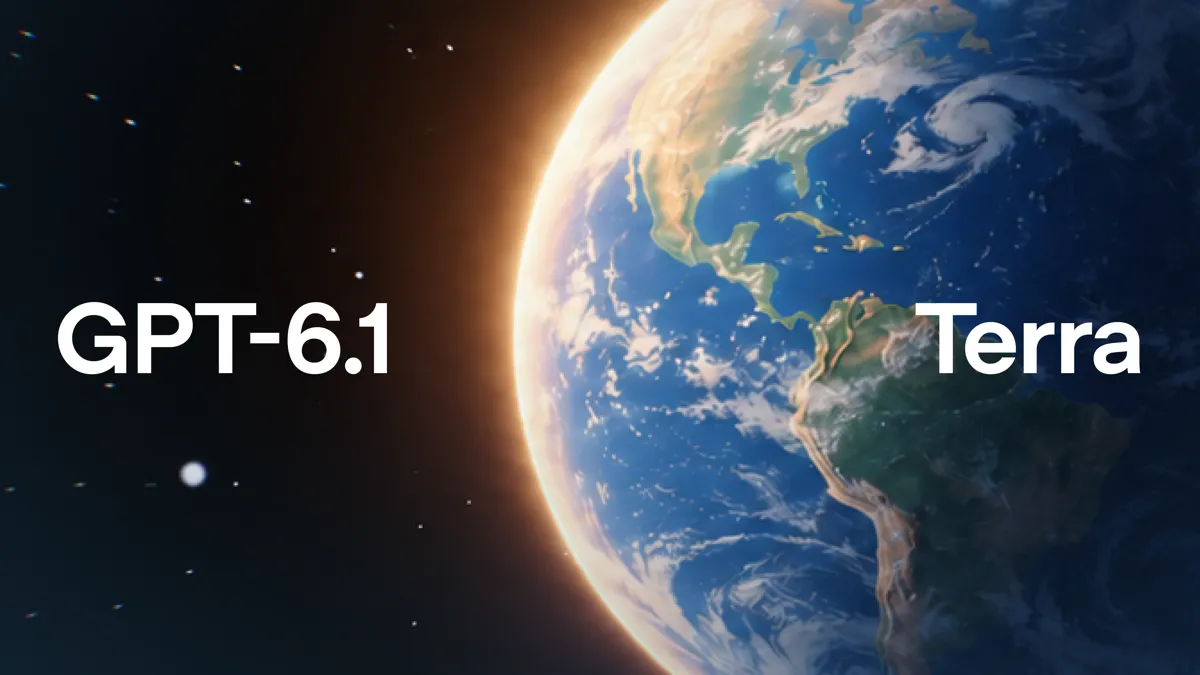 Visuel officiel « GPT-6.1 Terra » d'OpenAI