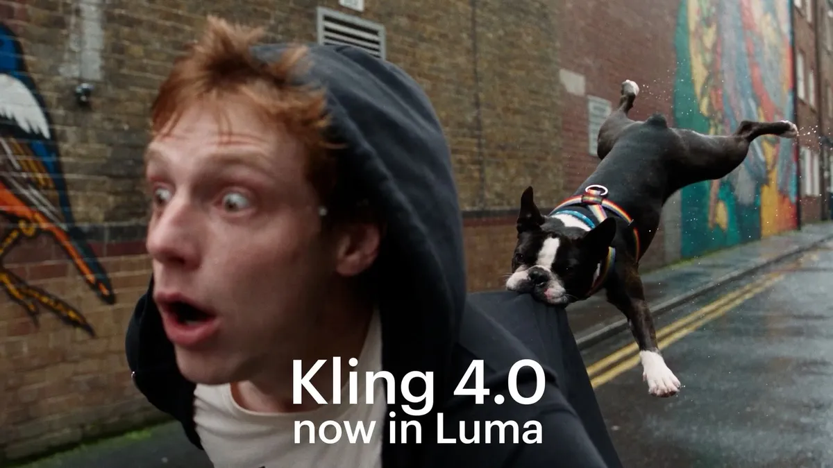 Official “Kling 4.0 now in Luma” visual