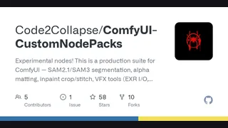 GitHub - Code2Collapse/ComfyUI-CustomNodePacks: Experimental nodes! This is a production suite for ComfyUI — SAM2.1/SAM3 segmentation, alpha